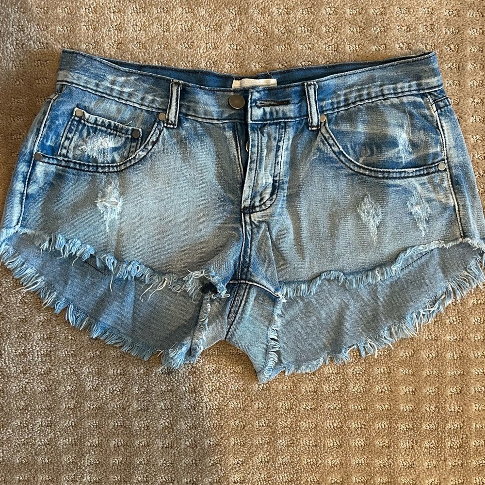 mustard seed jean shorts size 25